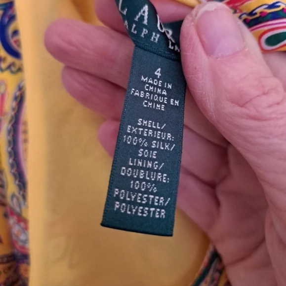 Ralph Lauren Lauren Paisley Silk Skirt EUC sz4 - Picture 5 of 5